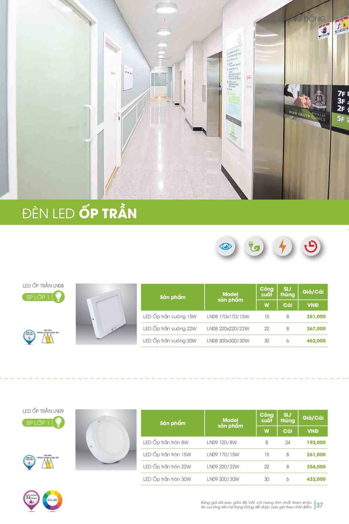 Bảng giá đèn LED Rạng Đông mới nhất